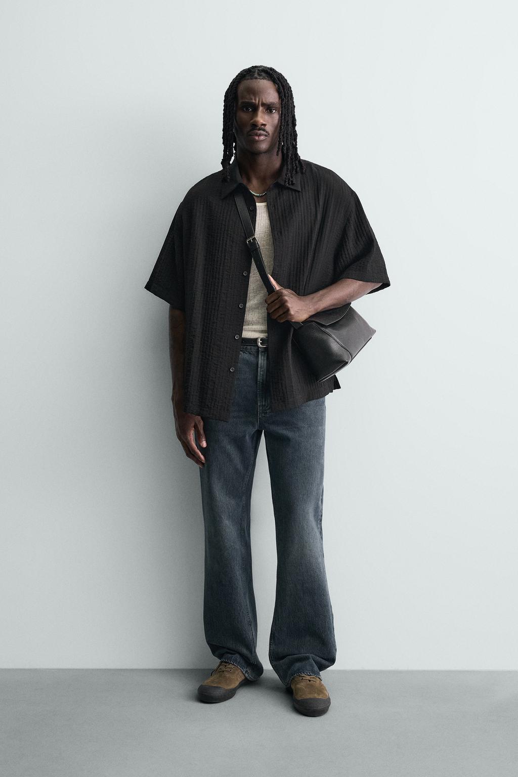 Рубашка из текстиля с текстурой