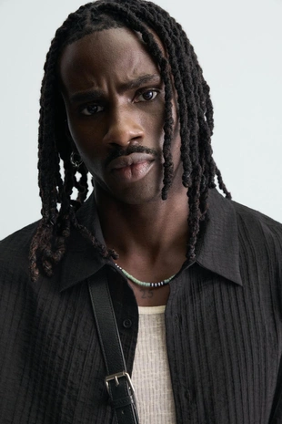 Рубашка из текстиля с текстурой- Заказать в России