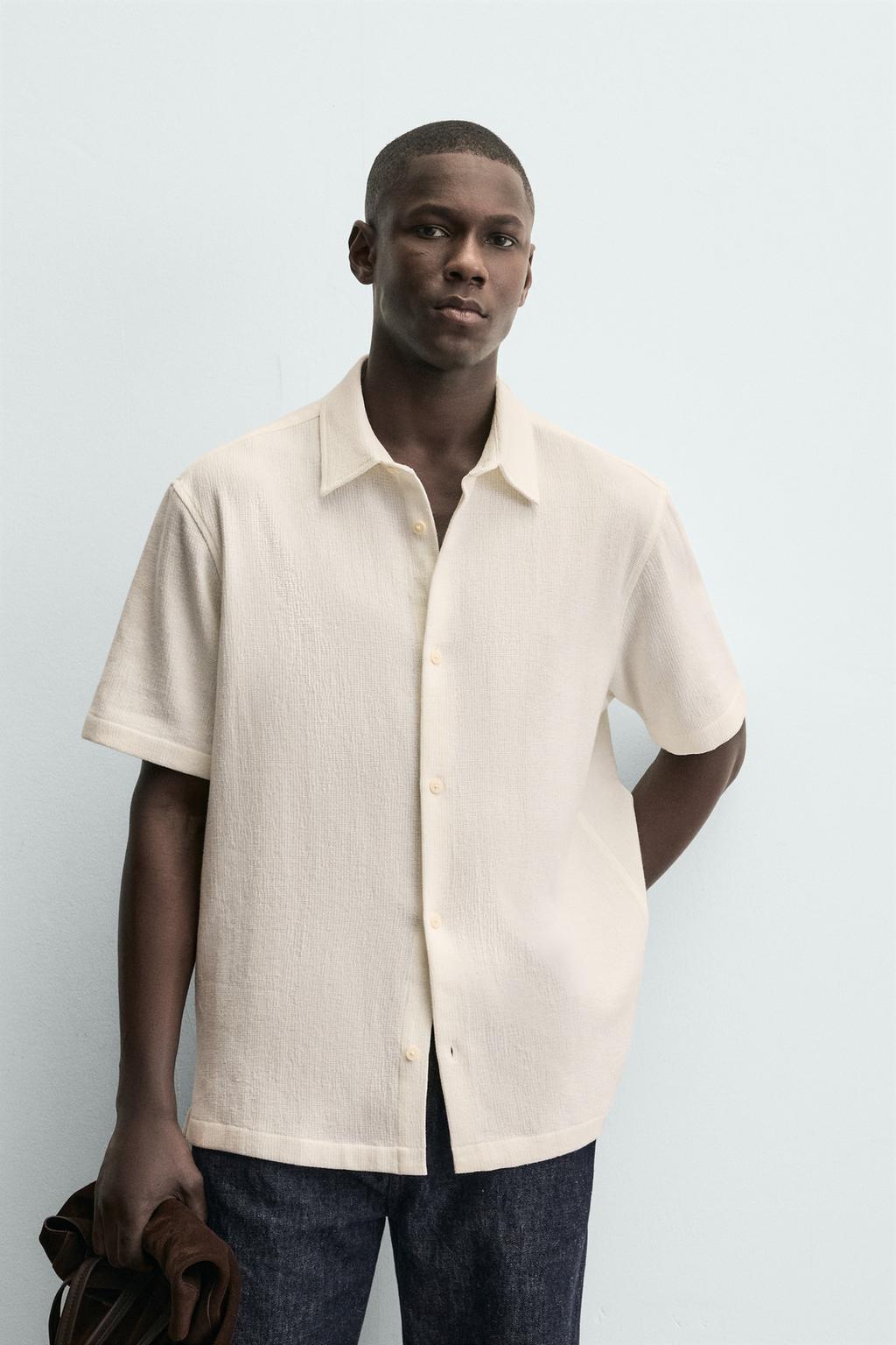 РУБАШКА ИЗ РЕЛЬЕФНОЙ ТКАНИ КОМФОРТ