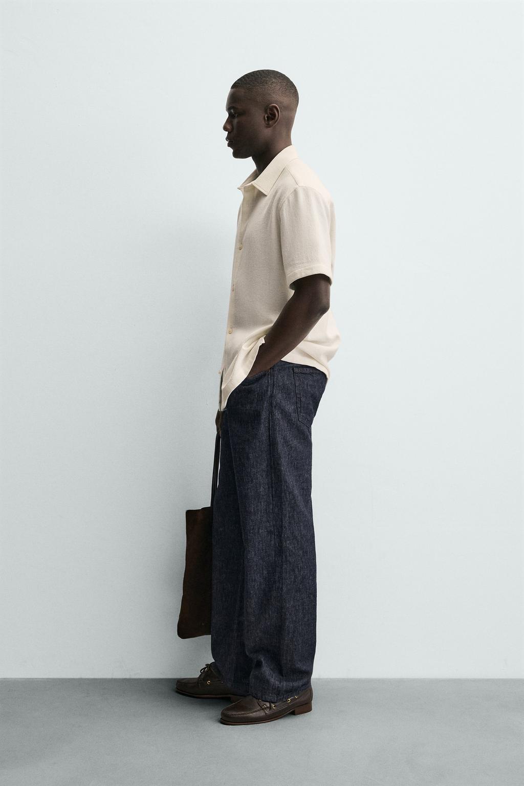 РУБАШКА ИЗ РЕЛЬЕФНОЙ ТКАНИ КОМФОРТ