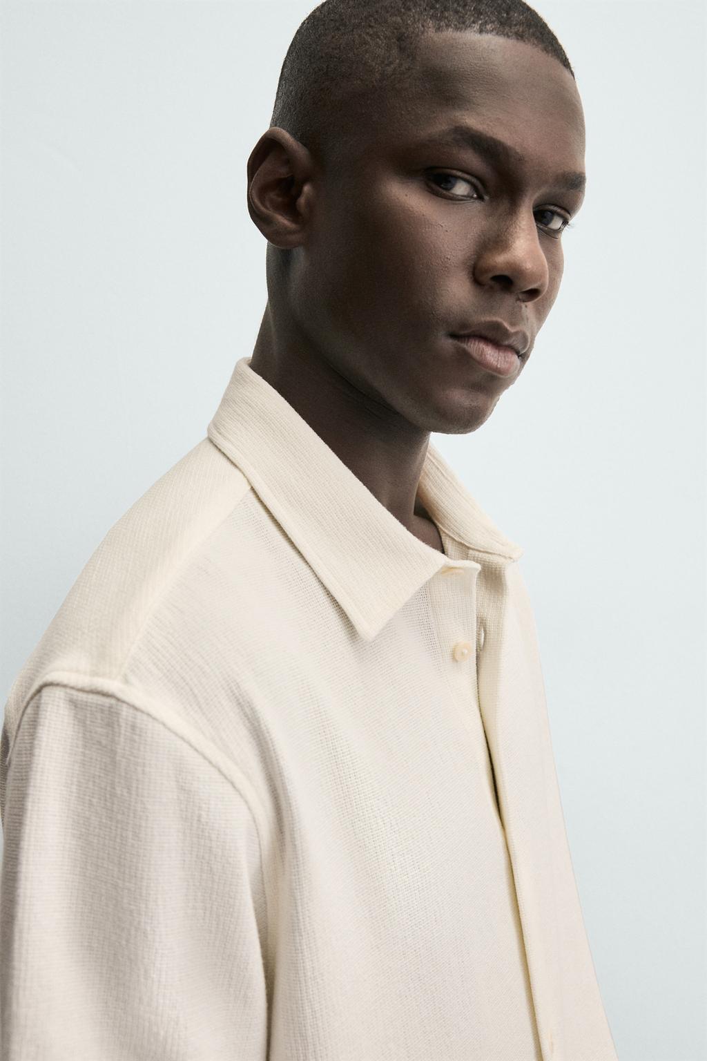 РУБАШКА ИЗ РЕЛЬЕФНОЙ ТКАНИ КОМФОРТ