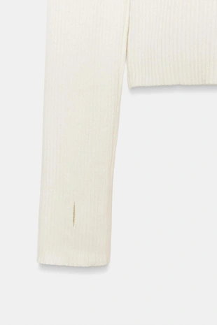 Свитер в рубчик из смесовой шерсти