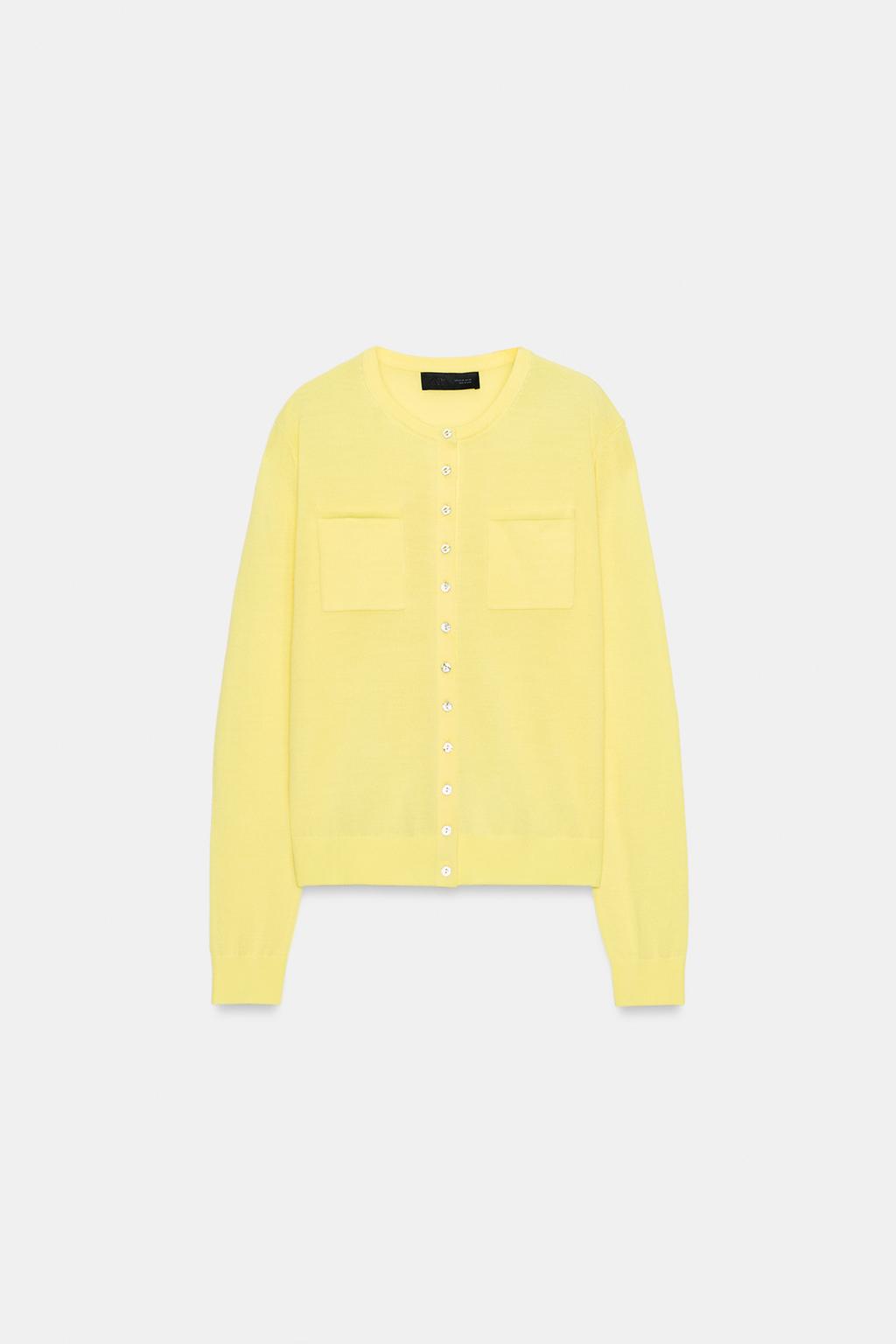 КАРДИГАН ИЗ ШЕРСТИ С НАКЛАДНЫМИ КАРМАНАМИ