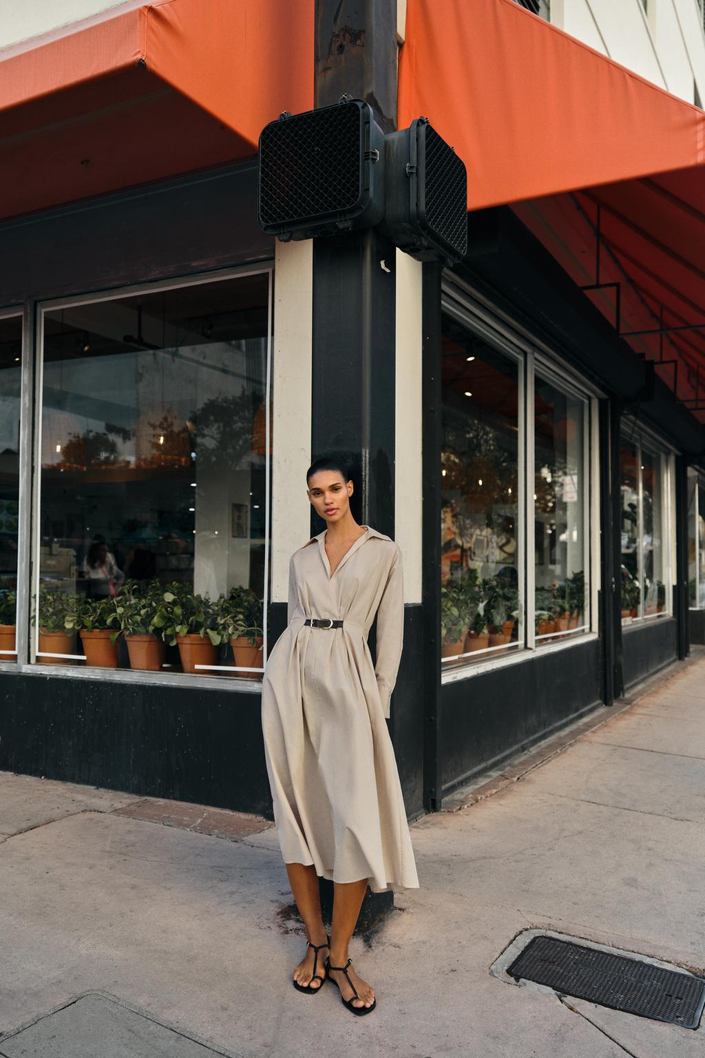 ПЛАТЬЕ МИДИ С ПОЯСОМ