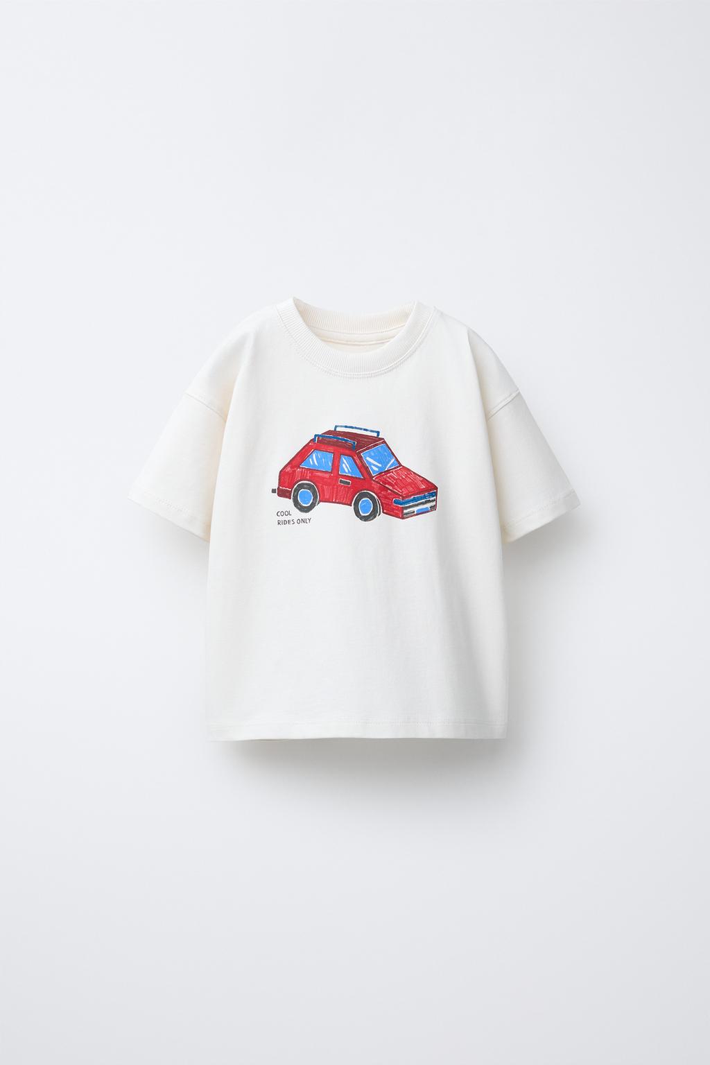 Футболка с принтом автомобиля