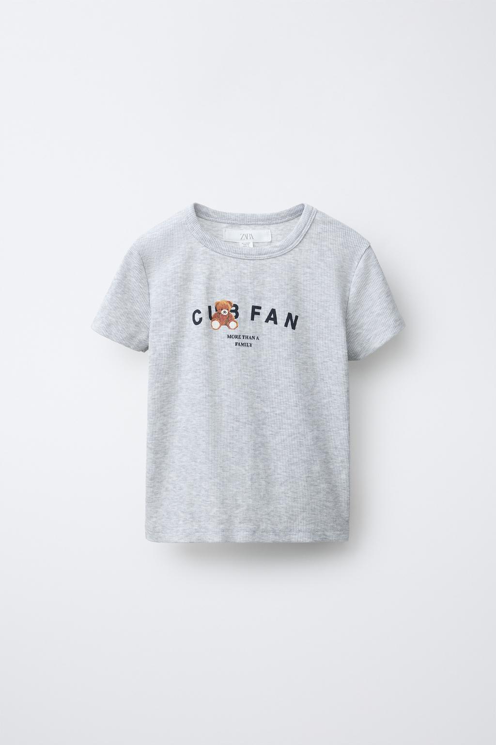 ФУТБОЛКА В РУБЧИК С ПРИНТОМ «МЕДВЕДЬ»