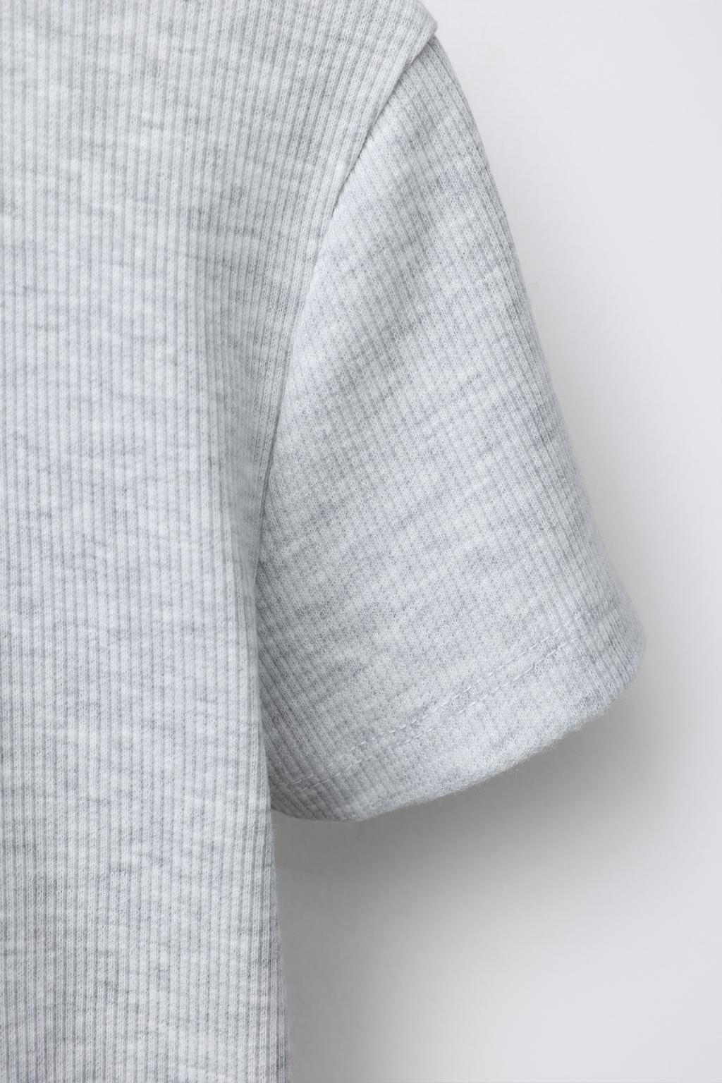 ФУТБОЛКА В РУБЧИК С ПРИНТОМ «МЕДВЕДЬ»