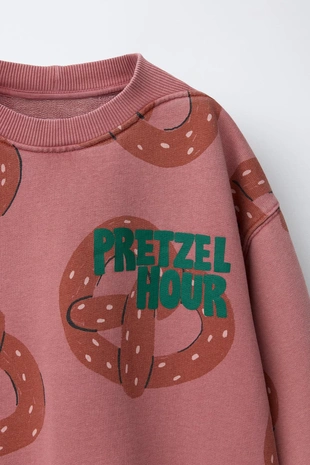 Толстовка с принтом «крендель»- Заказать в России