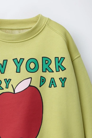 Толстовка с принтом «яблоко»- Заказать в России