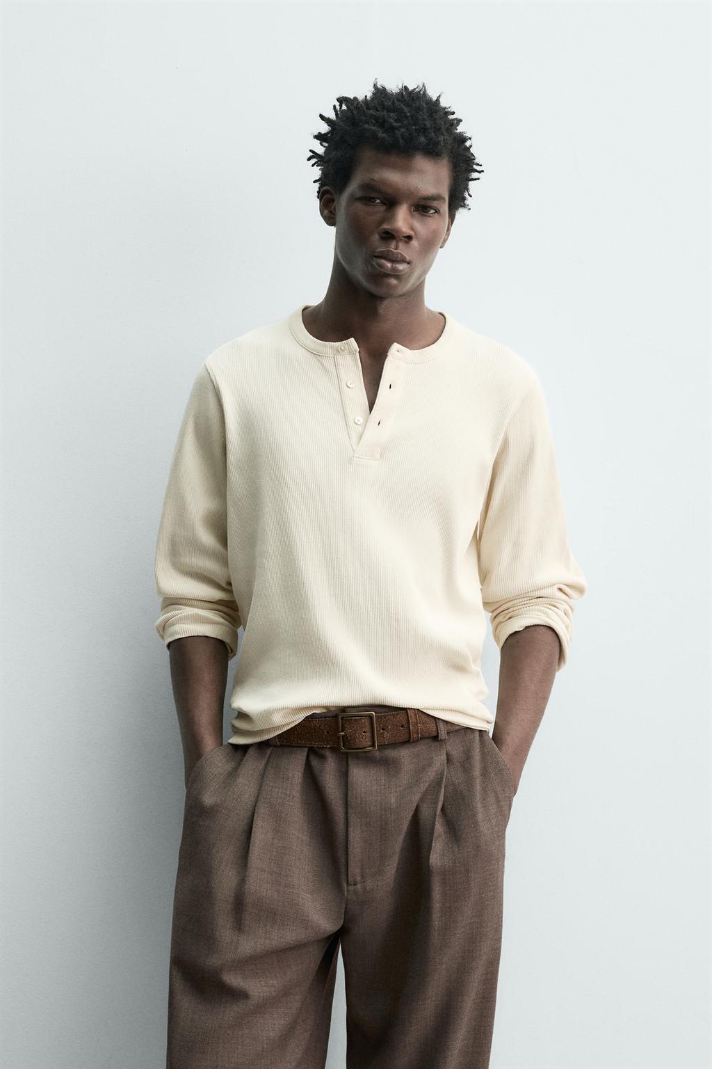 ФУТБОЛКА В РУБЧИК С ВОРОТНИКОМ НА ПУГОВИЦАХ