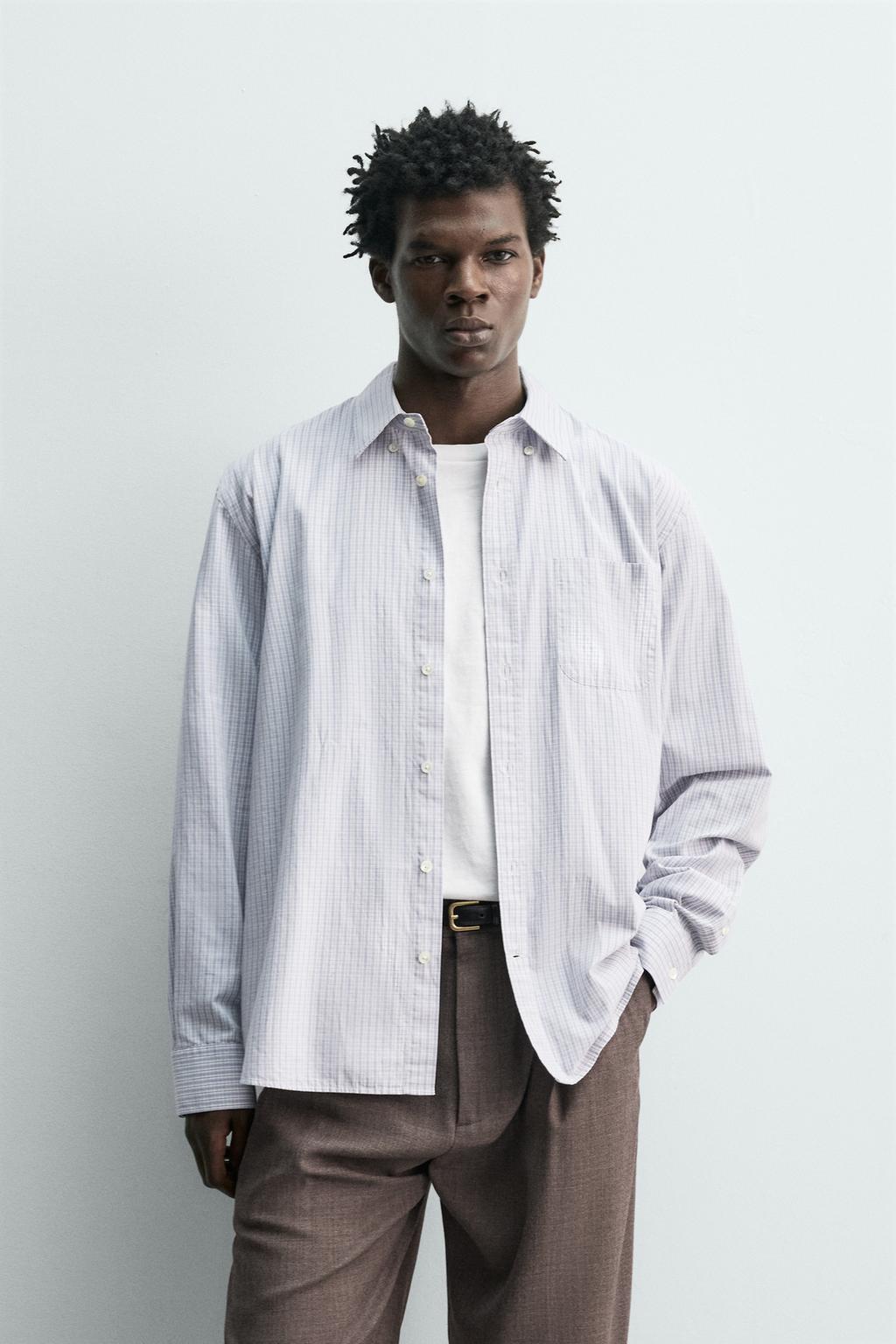 РУБАШКА ИЗ ПОПЛИНА В КЛЕТКУ