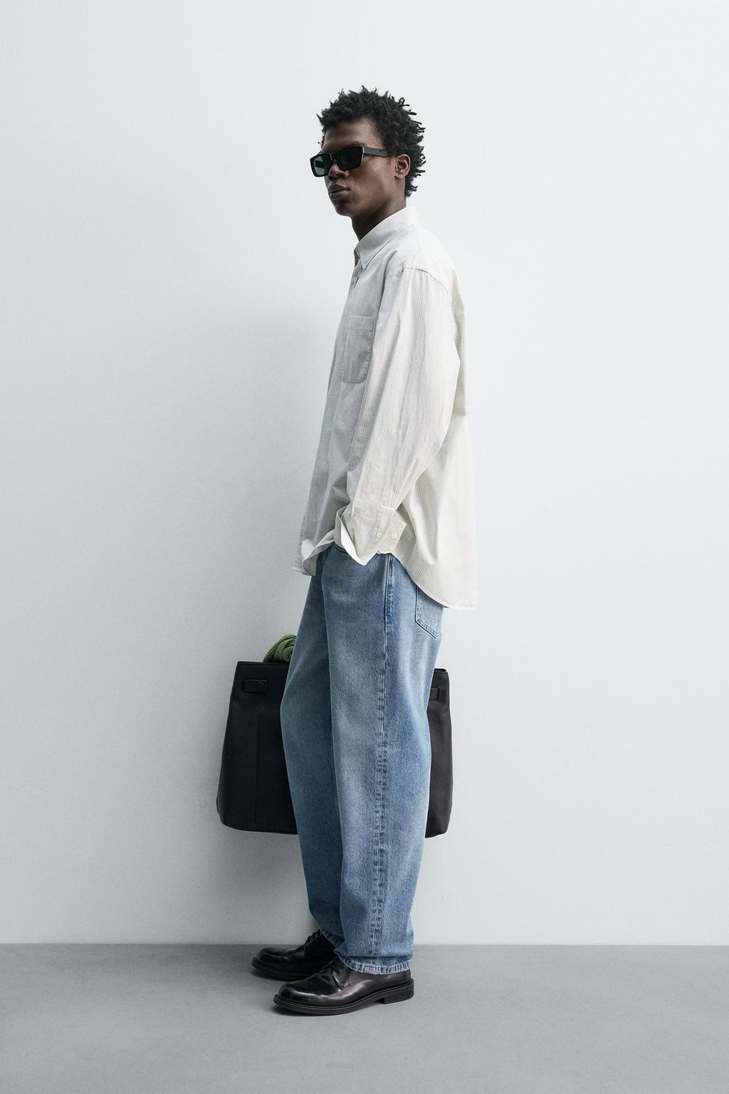 РУБАШКА ИЗ ПОПЛИНА В КЛЕТКУ