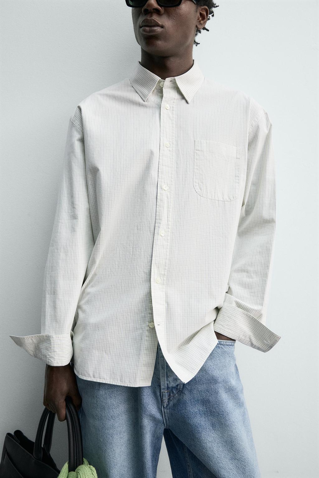 РУБАШКА ИЗ ПОПЛИНА В КЛЕТКУ