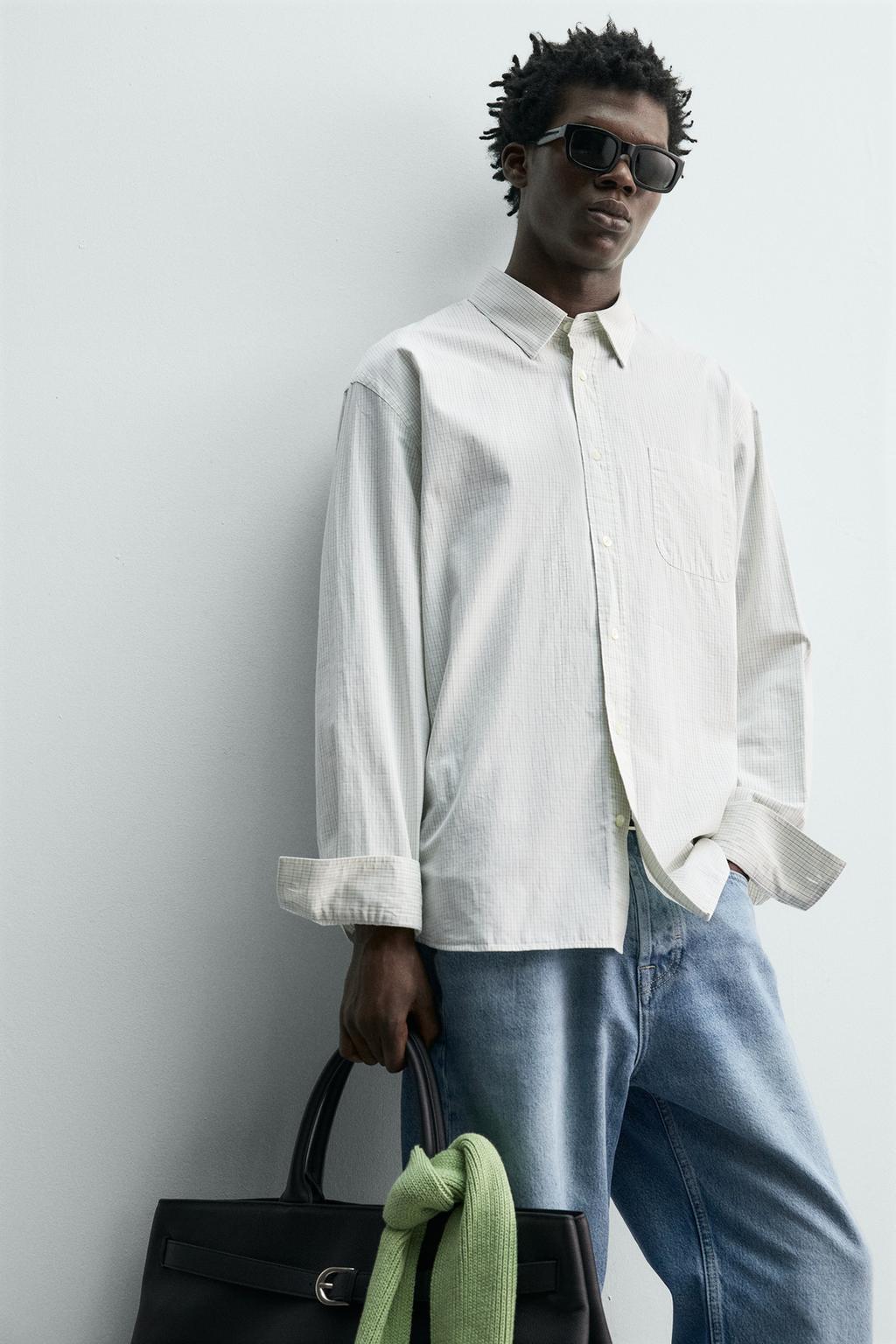 РУБАШКА ИЗ ПОПЛИНА В КЛЕТКУ