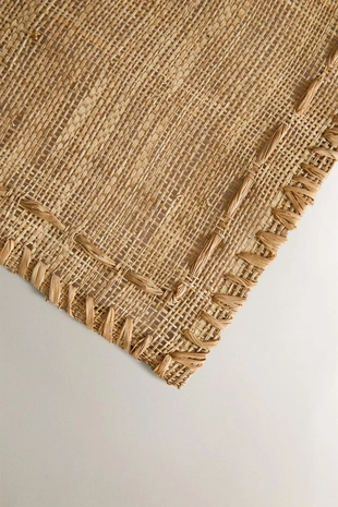 Плетеная подставка из волокна с оверлоком- Заказать в России