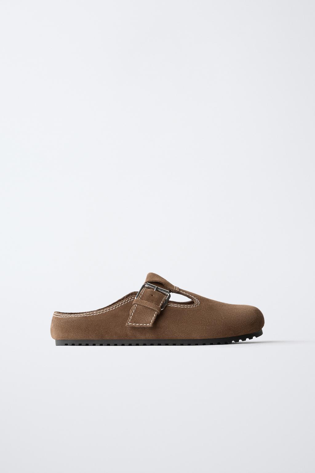 КОЖАНЫЕ САБО С ДЕКОРАТИВНОЙ ПРОСТРОЧКОЙ