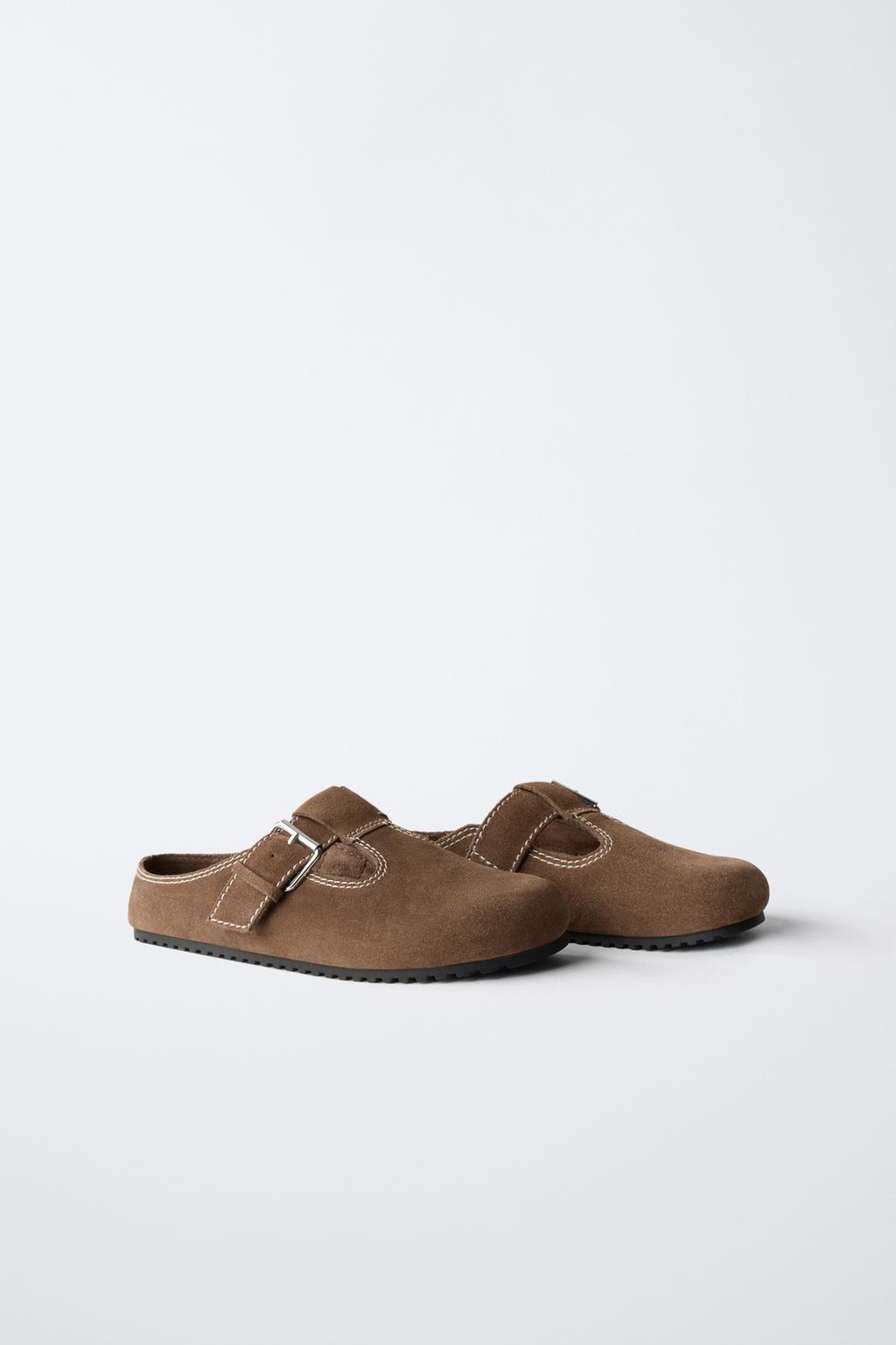 КОЖАНЫЕ САБО С ДЕКОРАТИВНОЙ ПРОСТРОЧКОЙ