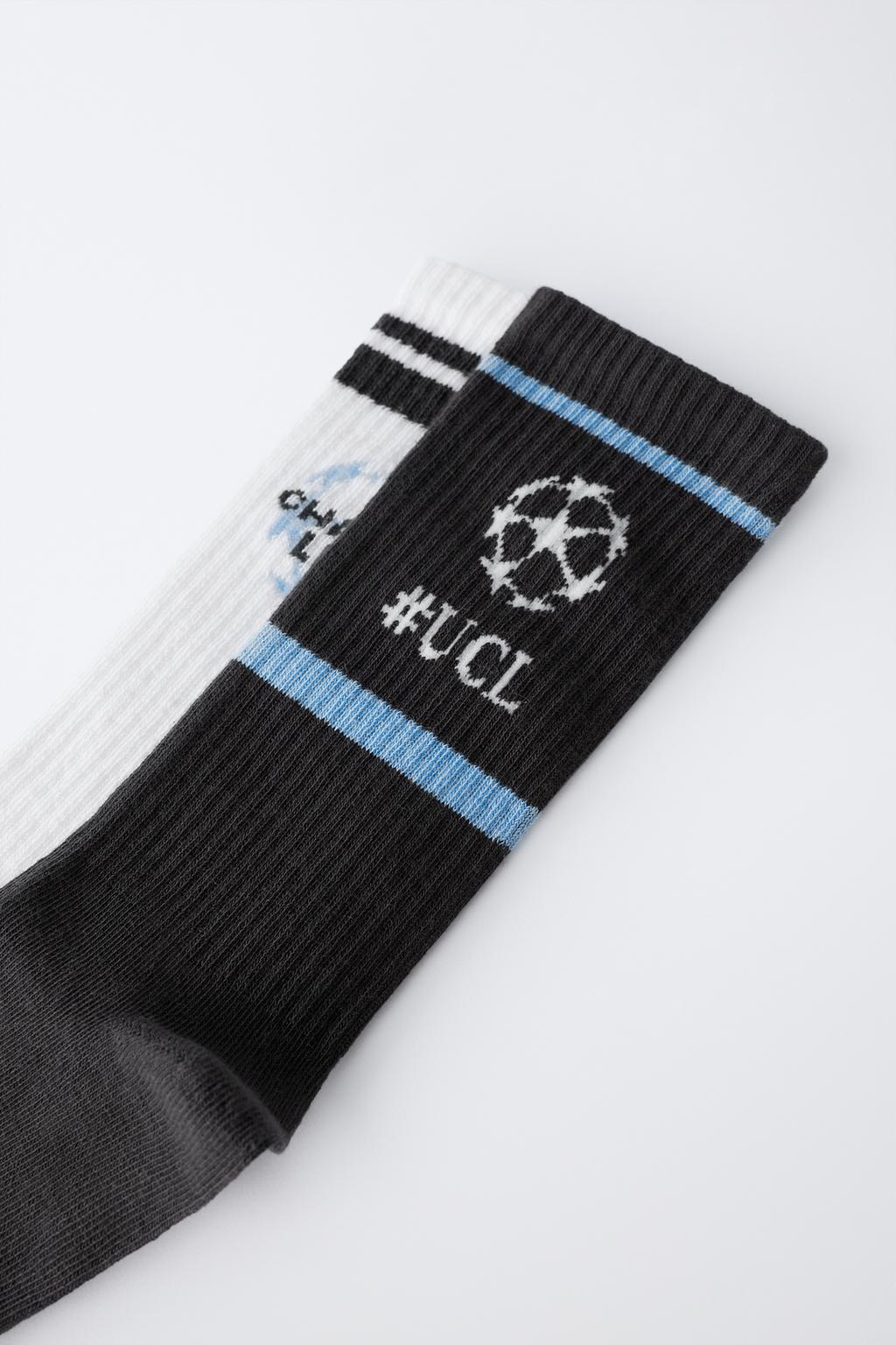 НАБОР ИЗ ДВУХ ВЫСОКИХ НОСКОВ UEFA CHAMPIONS LEAGUE ®