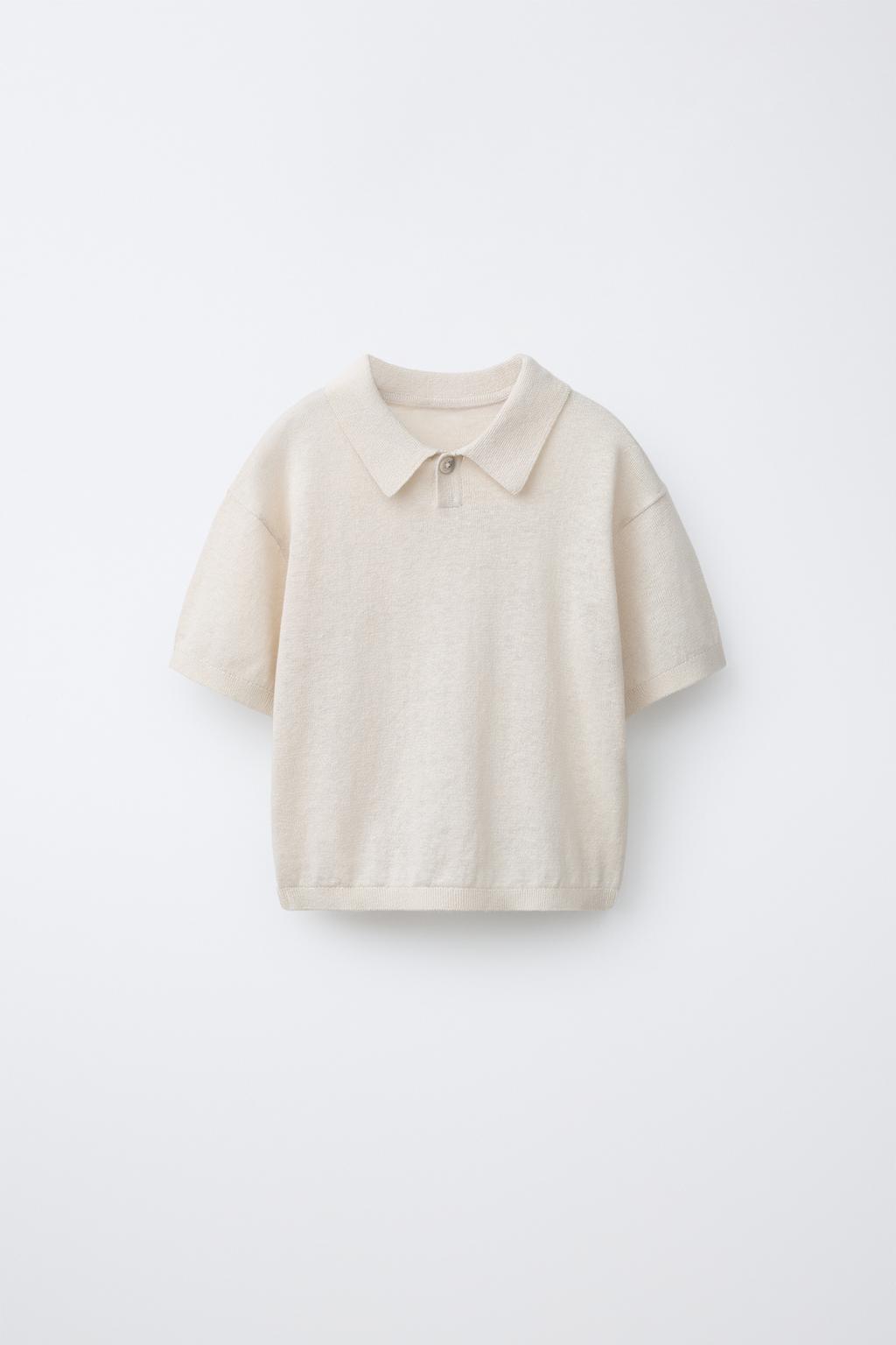 ТРИКОТАЖНОЕ ПОЛО ИЗ ХЛОПКА И ЛЬНА