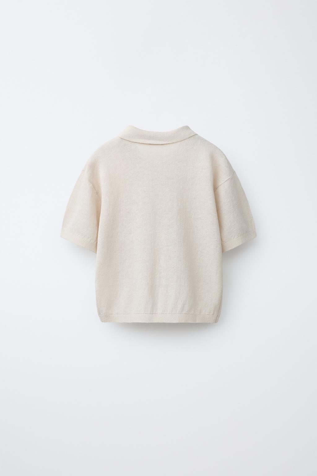 ТРИКОТАЖНОЕ ПОЛО ИЗ ХЛОПКА И ЛЬНА