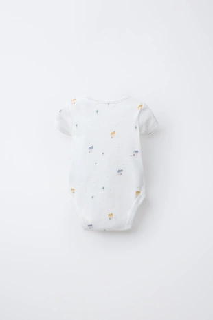 Набор из пяти боди с принтом  домики - Заказать в России