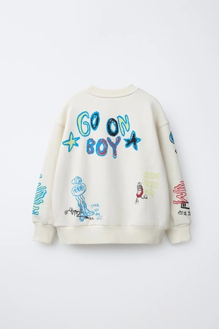 Толстовка с принтом «граффити»- Заказать в России