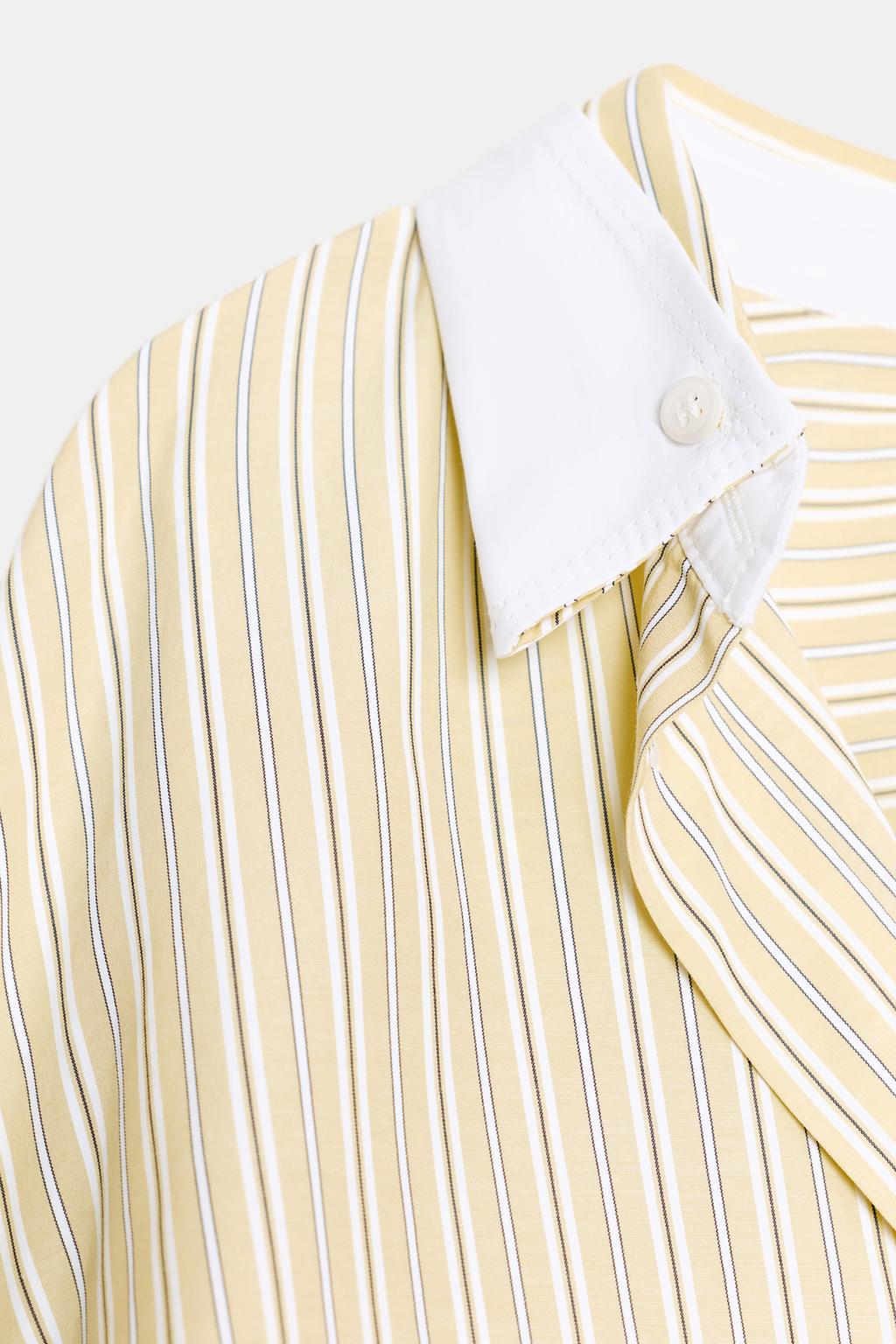 РУБАШКА ОВЕРСАЙЗ В ПОЛОСКУ С РУКАВОМ ЛЕТУЧАЯ МЫШЬ