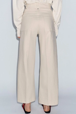 Джинсы ZW COLLECTION TAILORED WIDE LEG с высокой посадкой- Заказать в России