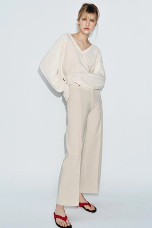 Джинсы ZW COLLECTION TAILORED WIDE LEG с высокой посадкой- Заказать в России