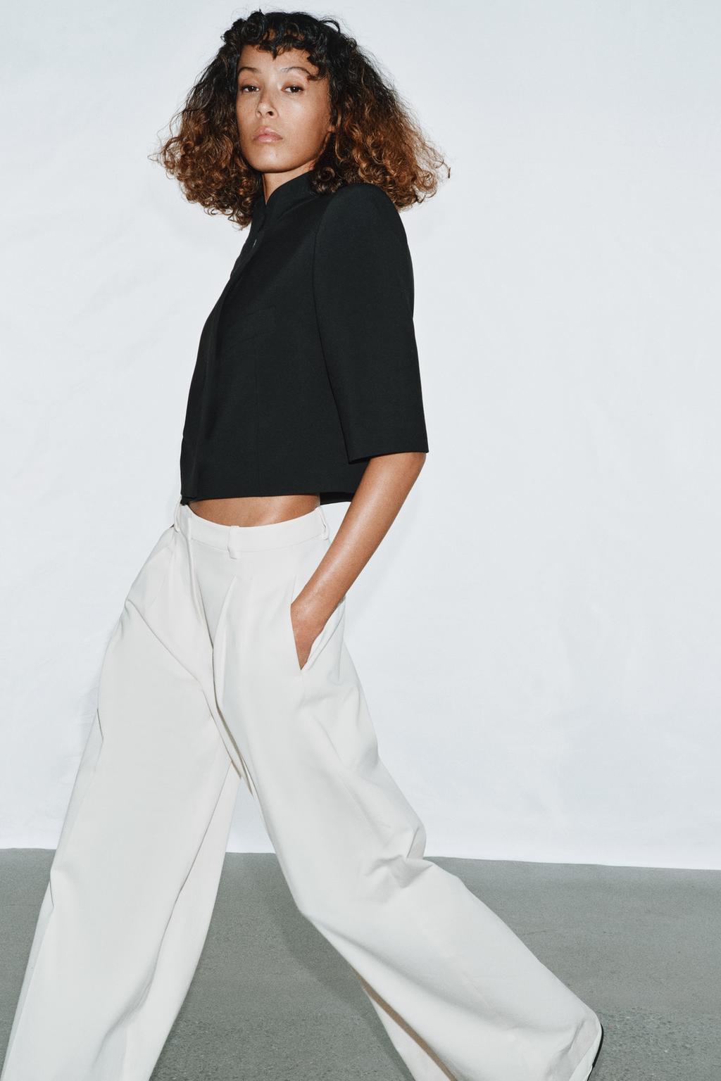 УКОРОЧЕННЫЙ БЛЕЙЗЕР С КОРОТКИМИ РУКАВАМИ — ZW COLLECTION