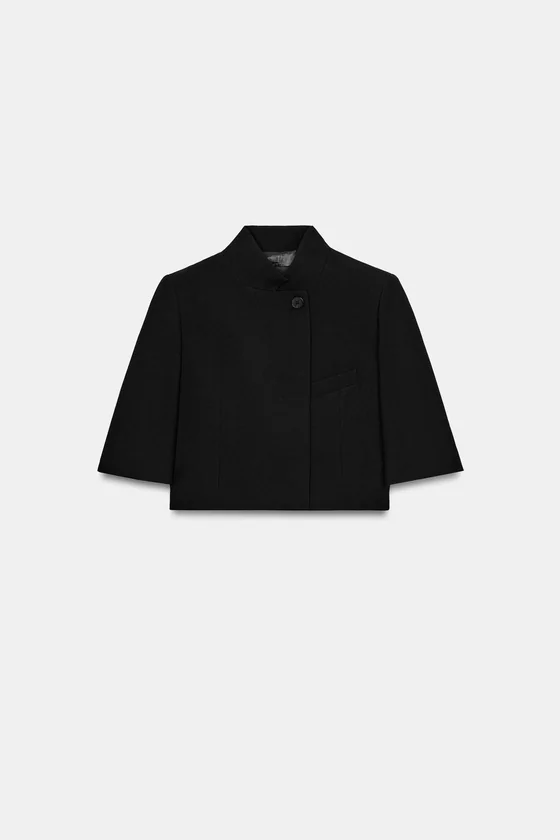 УКОРОЧЕННЫЙ БЛЕЙЗЕР С КОРОТКИМИ РУКАВАМИ — коллекция Zara «ZW»