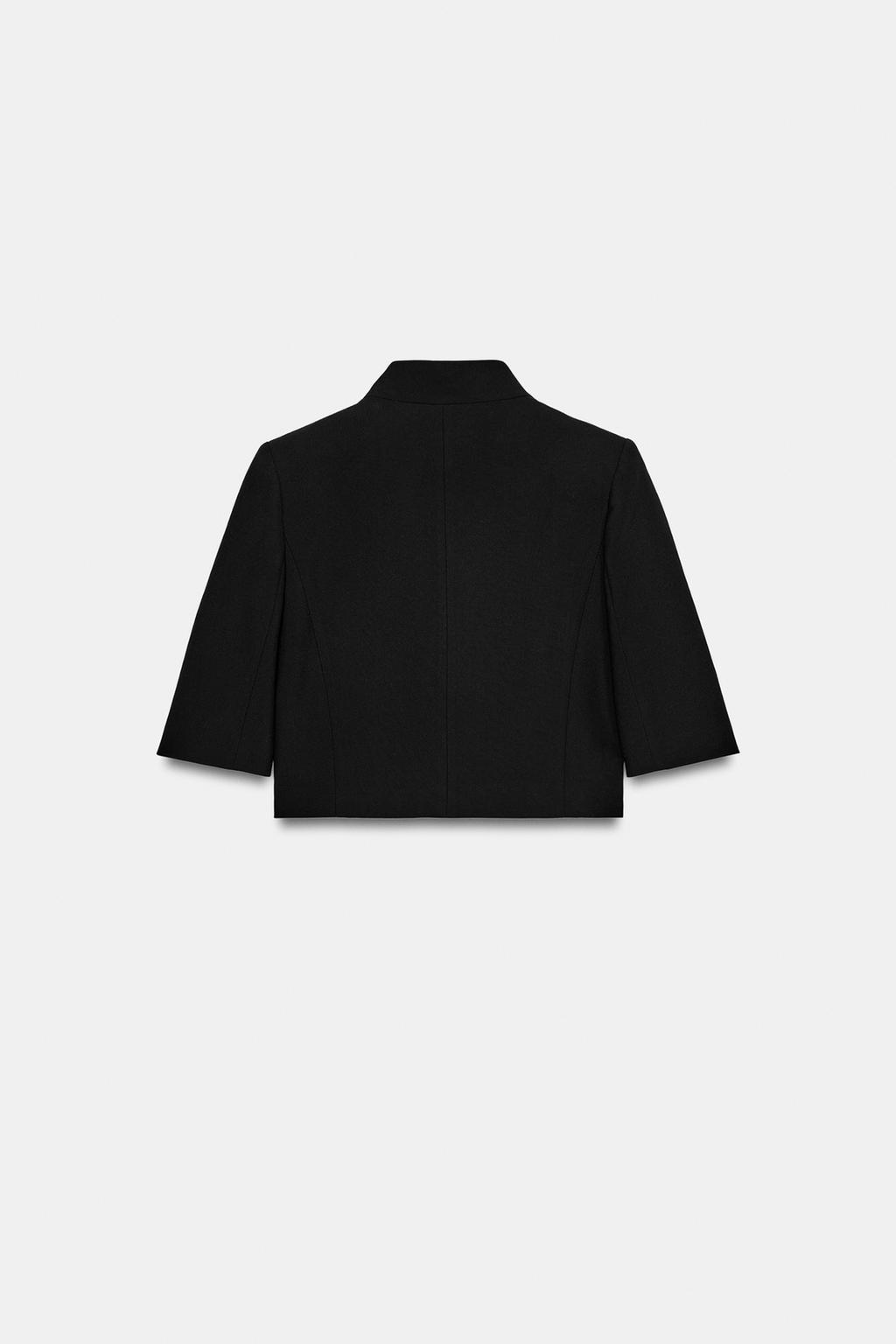 УКОРОЧЕННЫЙ БЛЕЙЗЕР С КОРОТКИМИ РУКАВАМИ — ZW COLLECTION