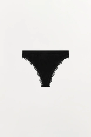 Трусы-танга из смесового полиамида с кружевом- Заказать в России