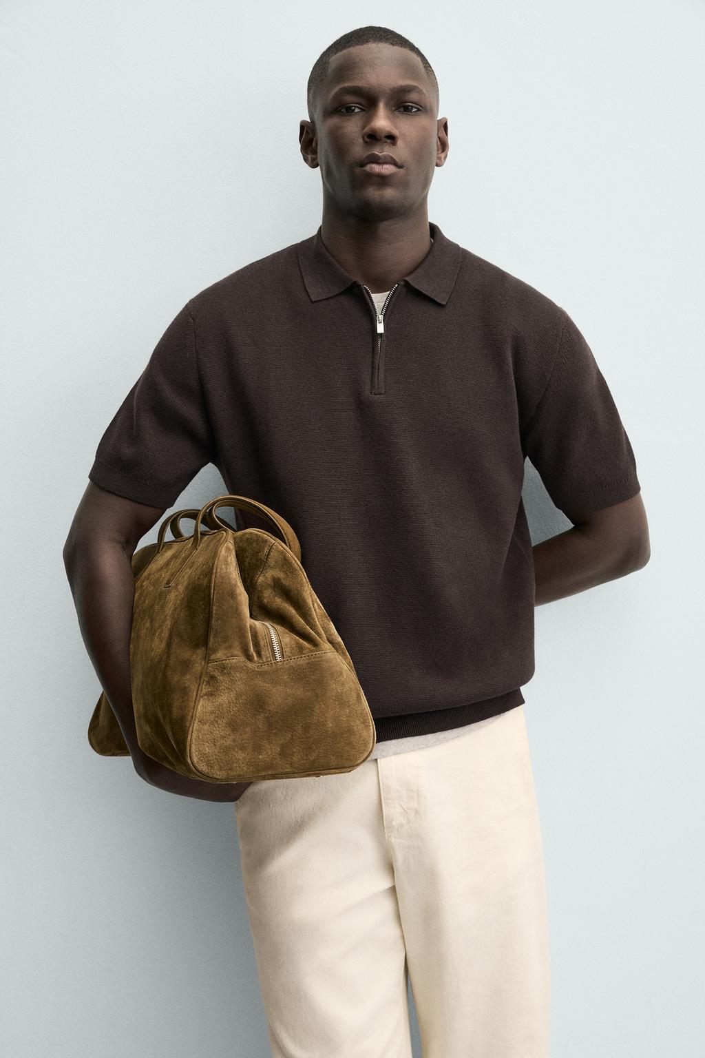 ПОЛО ИЗ ТРИКОТАЖА С МОЛНИЕЙ