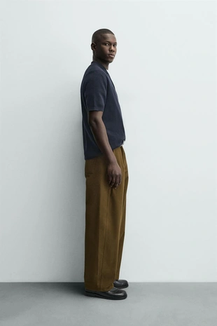 Поло из трикотажного полотна с молнией