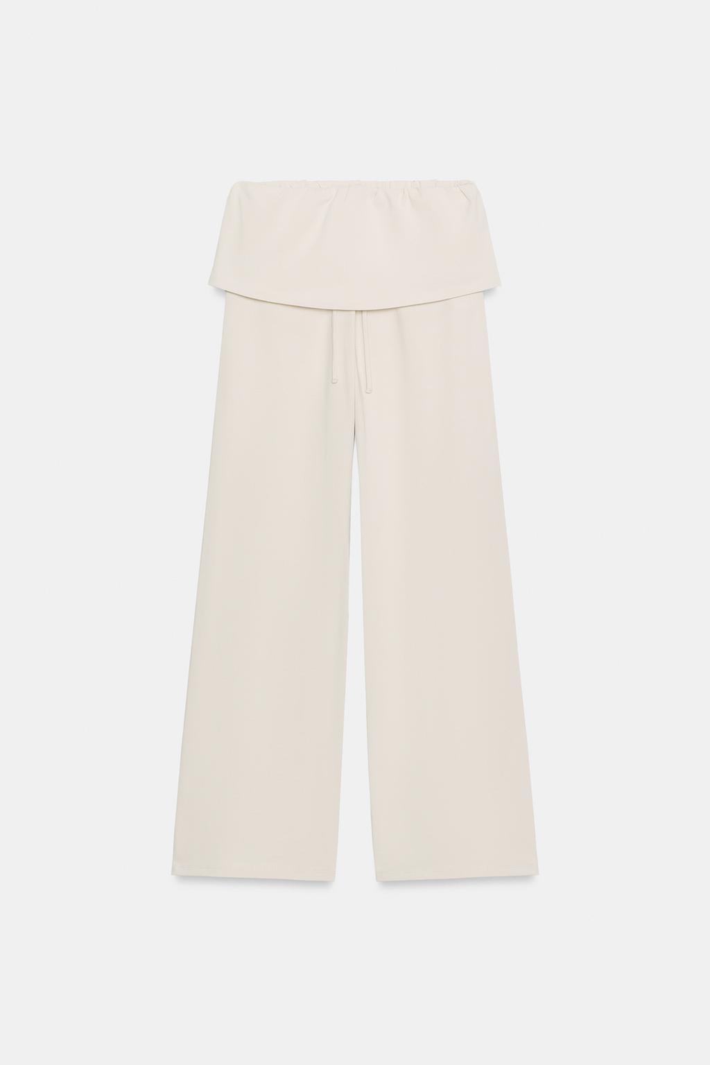 БРЮКИ ИЗ ПЛОТНОГО ХЛОПКА С ПОЯСОМ-КУШАКОМ