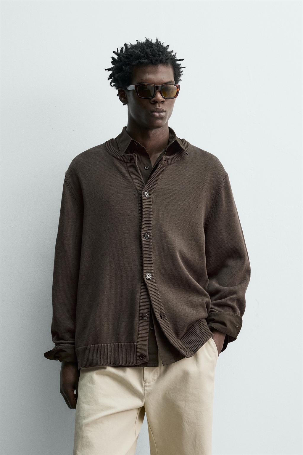 КАРДИГАН КЛАССИЧЕСКОГО КРОЯ ИЗ ХЛОПКА