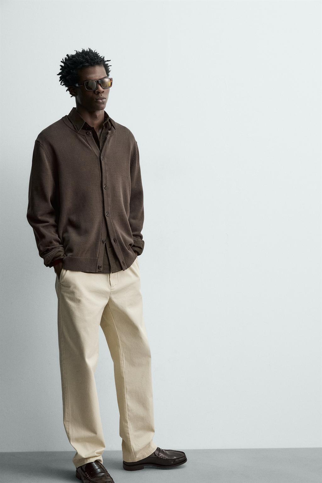 КАРДИГАН КЛАССИЧЕСКОГО КРОЯ ИЗ ХЛОПКА