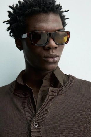 Кардиган классического кроя из хлопка- Заказать в России