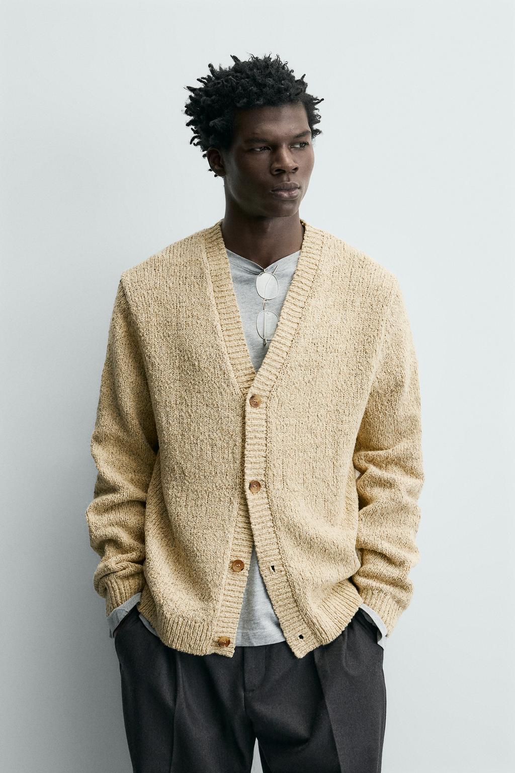 КАРДИГАН С РЕЛЬЕФНЫМ УЗОРОМ ИЗ НИТИ ТОРЗАЛ