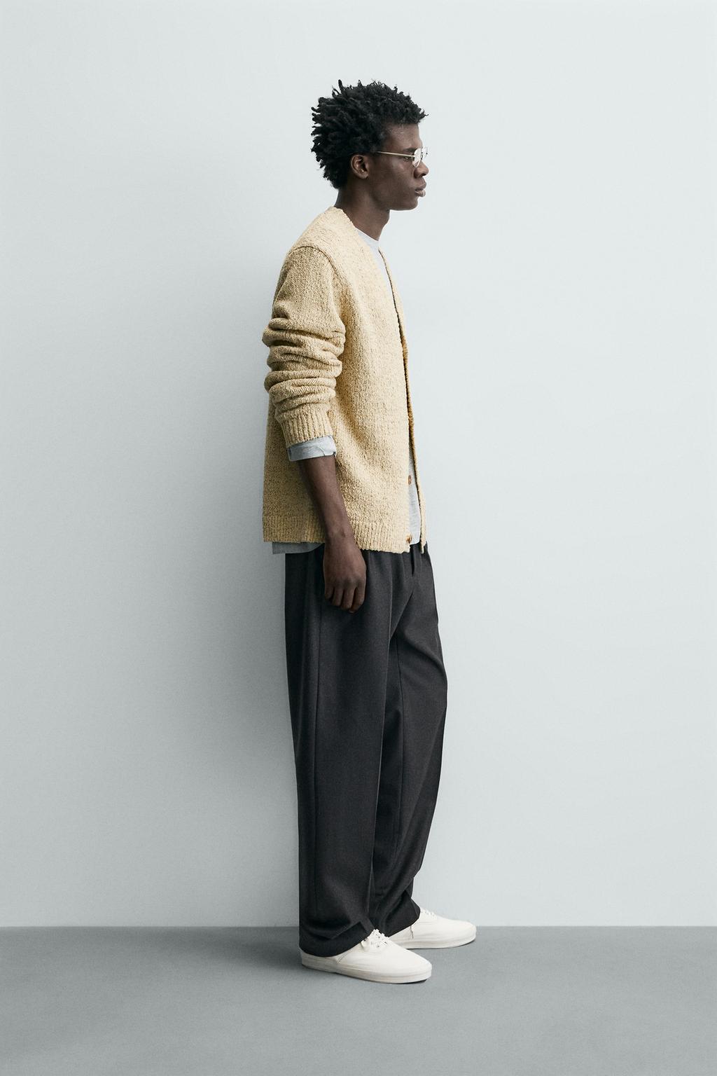 КАРДИГАН С РЕЛЬЕФНЫМ УЗОРОМ ИЗ НИТИ ТОРЗАЛ