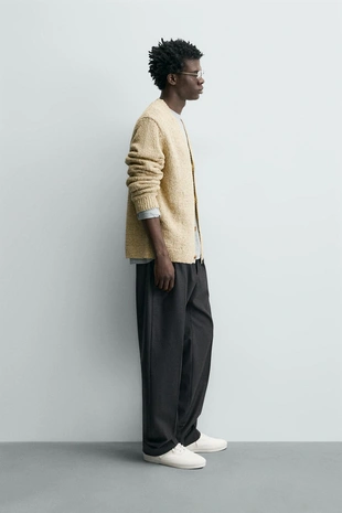 Кардиган с рельефным узором из нити торзал- Заказать в России