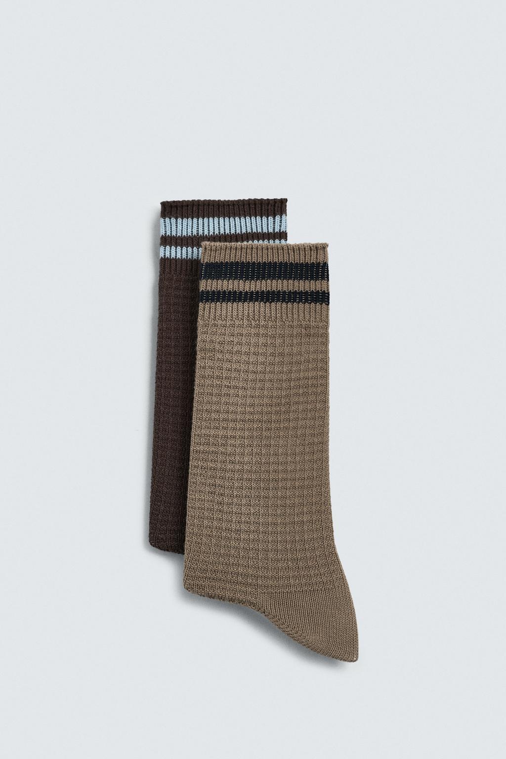 НОСКИ С ВАФЕЛЬНОЙ СТРУКТУРОЙ, НАБОР ИЗ 2 ШТУК