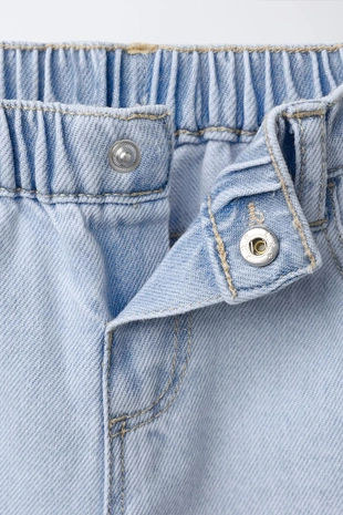 Джинсы-кюлоты с воланами- Заказать в России