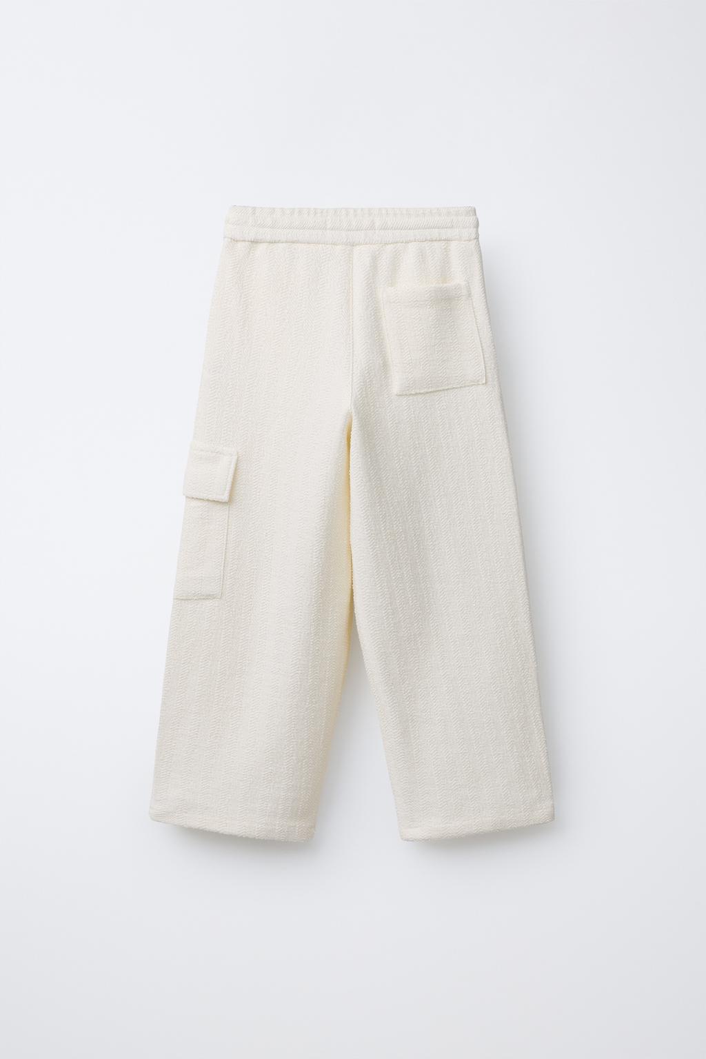 БРЮКИ КАРГО ИЗ РЕЛЬЕФНОЙ ТКАНИ