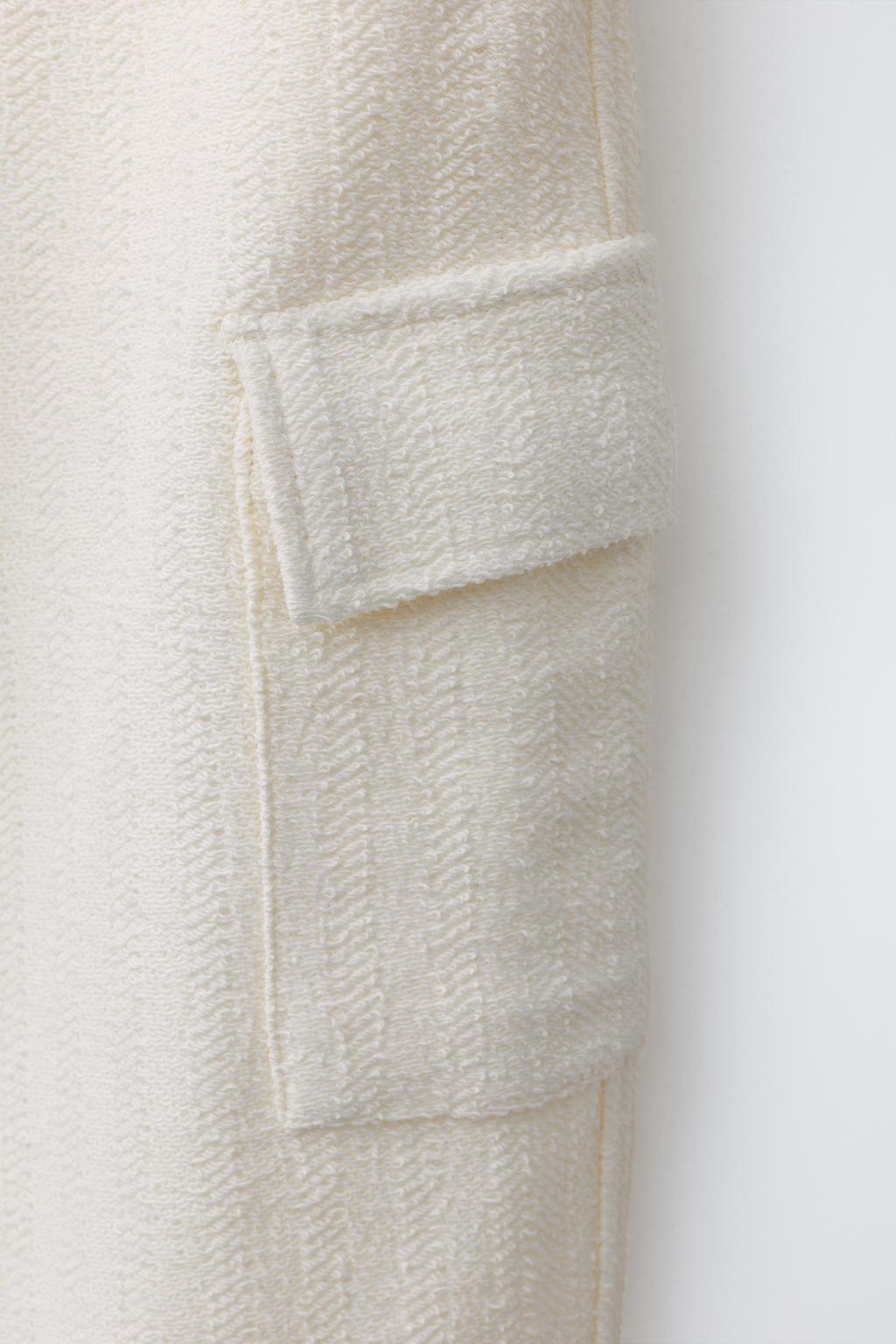 БРЮКИ КАРГО ИЗ РЕЛЬЕФНОЙ ТКАНИ