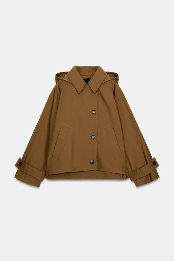 КОРОТКИЙ ТРЕНЧ WATER-REPELLENT — коллекция Zara «ZW»