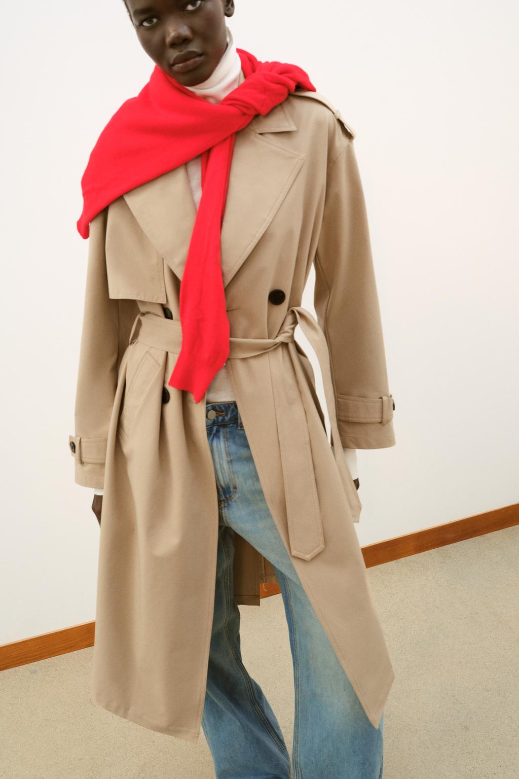 ДЛИННЫЙ ТРЕНЧ С ПОЯСОМ