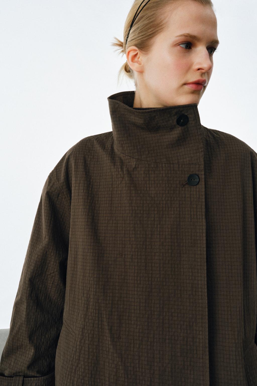 ぽんた Zara Тренч миди — коллекция zara «zw» - Цвет темный бежево