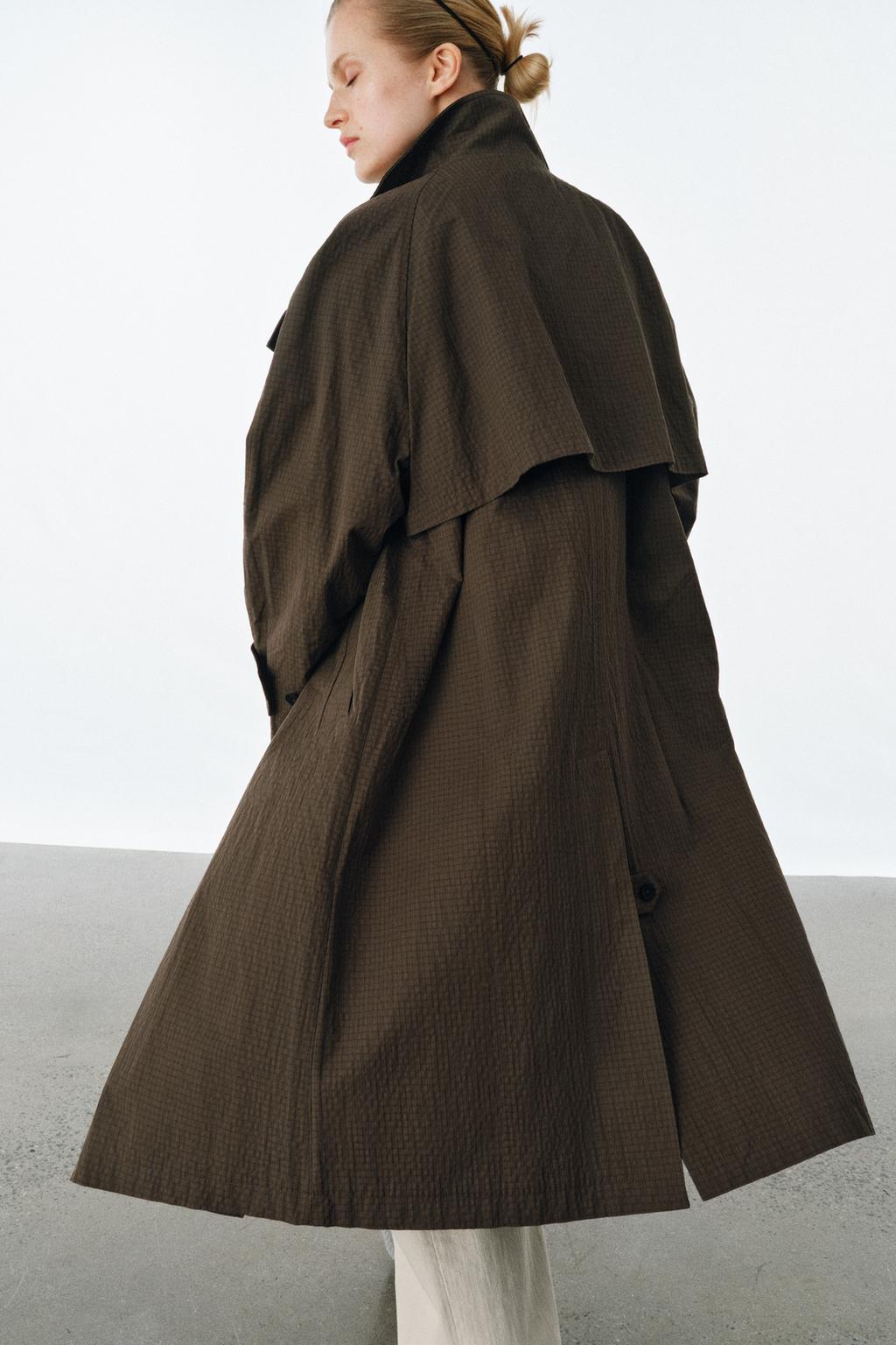 Zara Тренч оверсайз в клетку — коллекция zara «zw» - Цвет